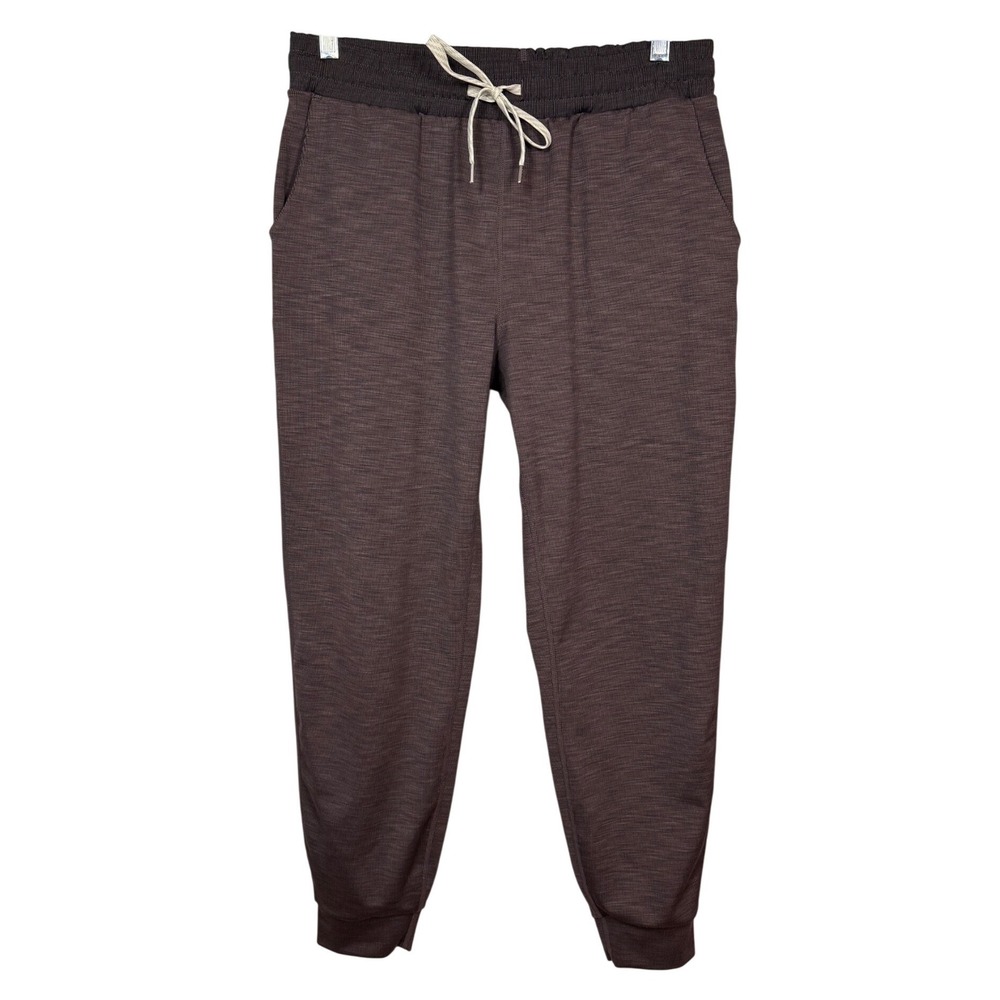 VUORI Women's Performance Joggers, Ribbed, Heather Fig, Size Medium
